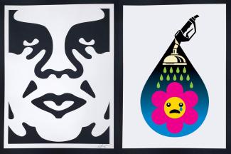 Shepard Fairey designed greenwashing emoji